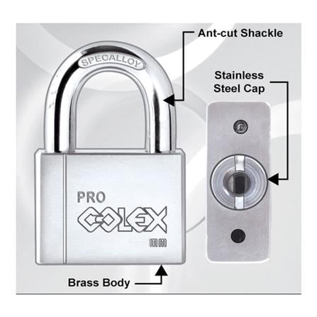 COLEX PRO ANTI-CUT PADLOCK RK502 50MM 2 EACH