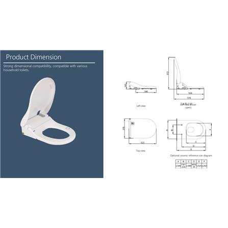 AKRON INTELLIGENT TOILET SEAT FE110-32-RD3 WHITE
