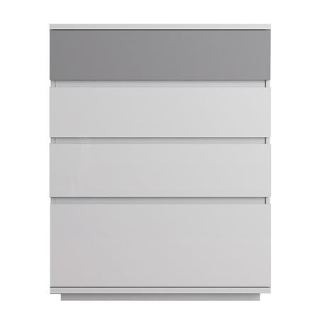 CHEST OF 4 DRAWERS FURDINI MEDIS HIGLOSS GREY [EXCLUSIVE FROM HOMEPRO THAILAND]