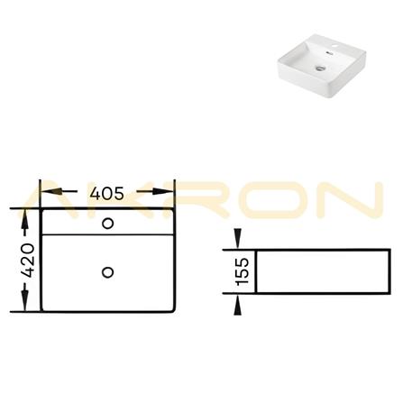 AKRON WALL HUNG WASHBASIN WLWHAC-561 WHITE