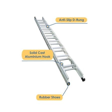 EVERLAST 8" EXTENSION ALUMINIUM LADDER (150kg) (SIRIM)