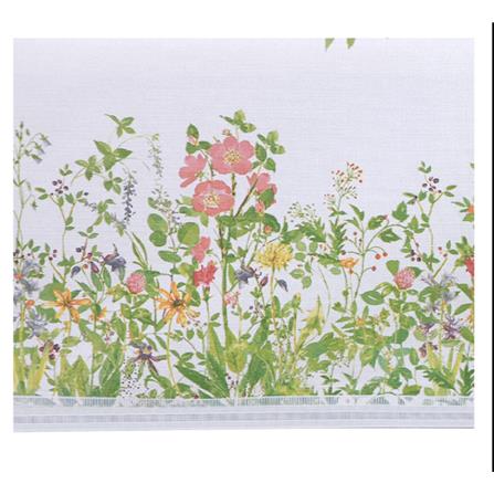 TABLE CLOTH FIELD OF FLOWERS 2M/EA/20M/ROLL WHITE