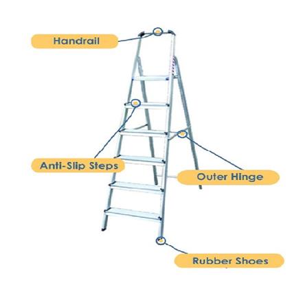 EVERLAST 3" PLATFORM LADDER 125KG EZ03 (125kg) (SIRIM)