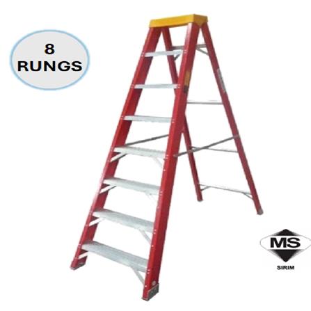 EVERLAST 8" SINGLE SIDED FIBERGLASS  LADDER (150kg) (SIRIM)