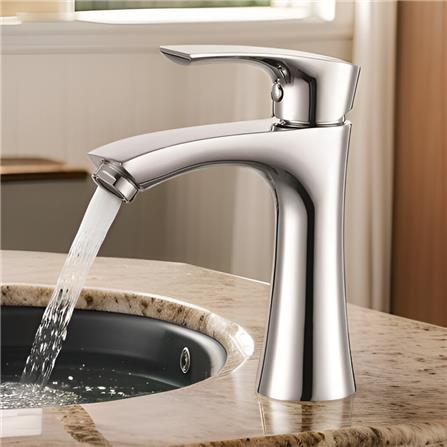 AKRON BASIN FAUCET CN-4322 BRASS CHROME