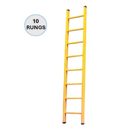 EVERLAST 10" FULL FIBREGLASS SINGLE LADDER (150kg) (SIRIM)