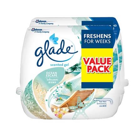 SCENTED GEL GLADE 180G TWIN PACK OCEAN ESCAPE