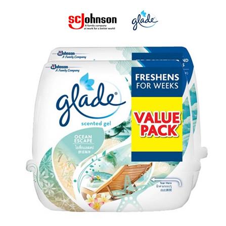 SCENTED GEL GLADE 180G TWIN PACK OCEAN ESCAPE