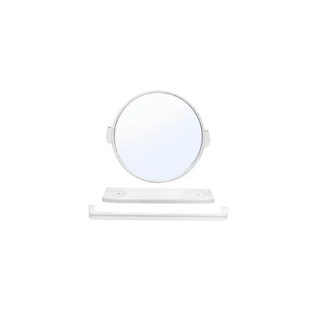 BATH TIME PLASTIC ROUND MIRROR 14916 SET 3PCS WHITE