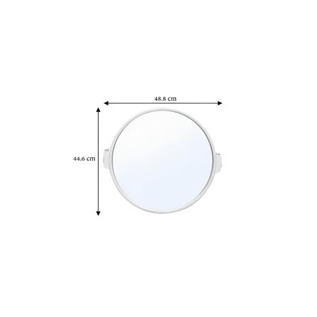 BATH TIME PLASTIC ROUND MIRROR 14916 SET 3PCS WHITE