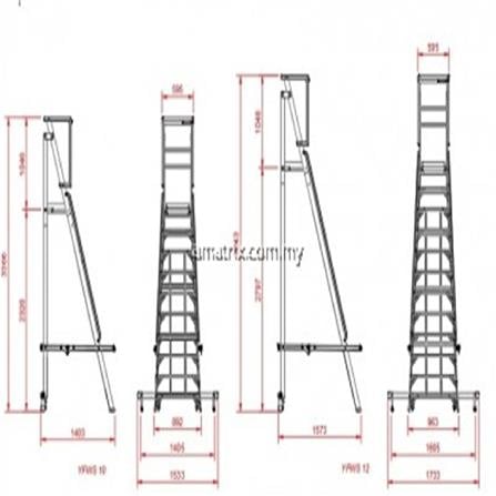 EVERLAST WAREHOUSE STEP LADDER 8" RUNGS (150KG) (SIRIM)