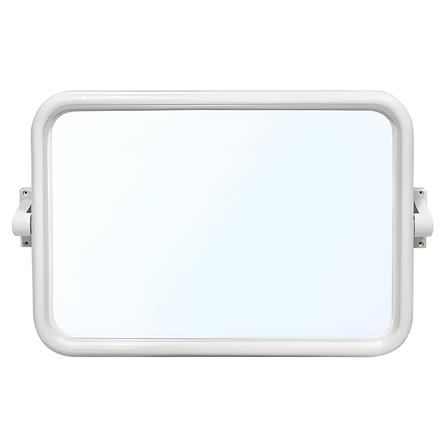 BATH TIME PLASTIC SQUARE MIRROR 14915 WHITE