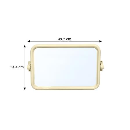 BATH TIME SQUARE MIRROR 14926 SET 3PCS BEIGE