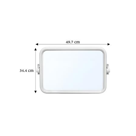 BATH TIME PLASTIC SQUARE MIRROR 14917 SET 3PCS WHITE