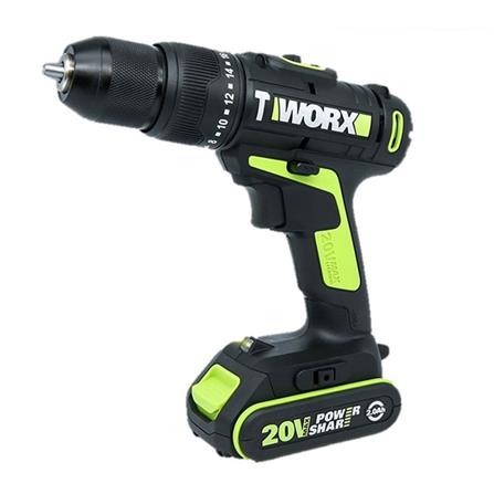 WORX CORDLESS DRILL WU179 10MM 20V BLACK