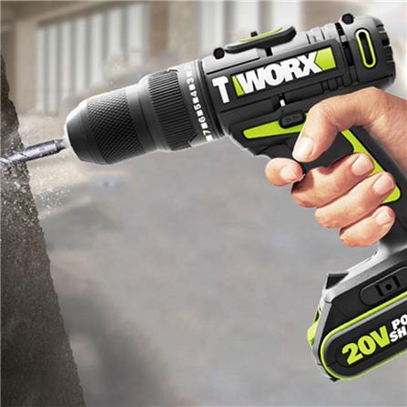 WORX CORDLESS DRILL WU179 10MM 20V BLACK