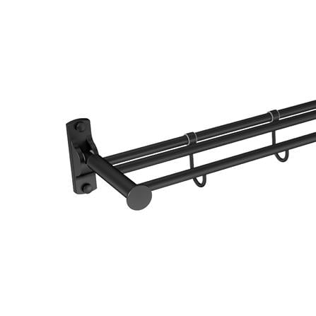 SORENTO DOUBLE TOWEL BAR  SRT756-32-BL BLACK