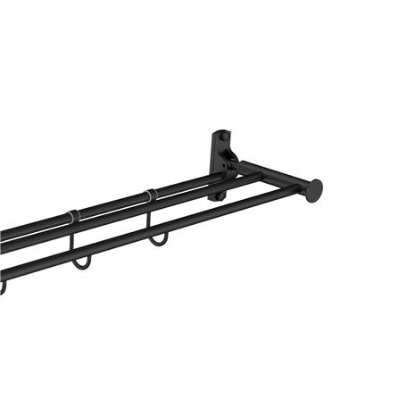 SORENTO DOUBLE TOWEL BAR  SRT756-32-BL BLACK