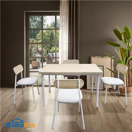 DINING SET 4-SEATER FURDINI GENTO LIGHT OAK/WHITE