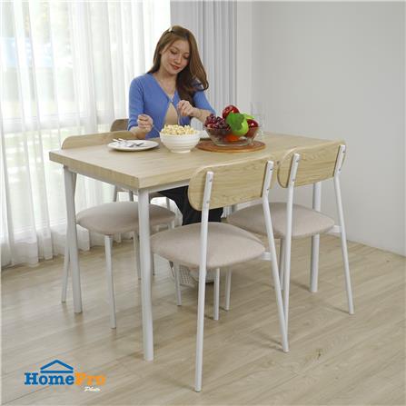 DINING SET 4-SEATER FURDINI GENTO LIGHT OAK/WHITE