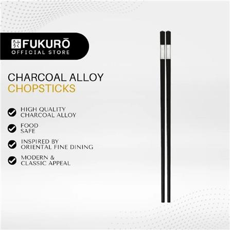 FUKURO CHARCOAL ALLOY CHOPSTICKS (5 PAIRS) HH 0420
