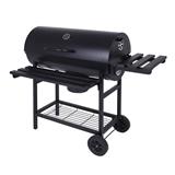 SPRING CHARCOAL BARBECUE GRILL BARREL PRO BLACK