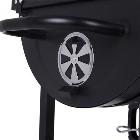 SPRING CHARCOAL BARBECUE GRILL BARREL PRO BLACK
