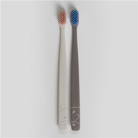 FLIPPER TWIGO TOOTHBRUSH F28805-00 PEPPER WHITE/CHARCOAL BROWN
