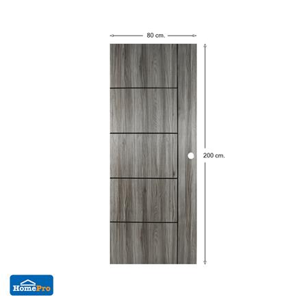 UPVC DOOR AZLE LT-06 80x200CM DARK GRAY [EXCLUSIVE FROM HOMEPRO THAILAND]