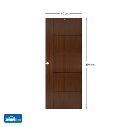 UPVC DOOR AZLE LT-06 80x200CM BROWNIE OAK [EXCLUSIVE FROM HOMEPRO THAILAND]