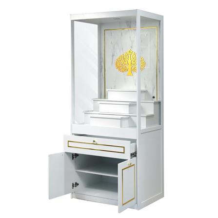 BUDDHA ALTAR CABINET FURDINI MINGMONGKOL 80CM WHITE/MARBLE PATTERN [EXCLUSIVE FROM HOMEPRO THAILAND]