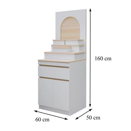 BUDDHA ALTAR CABINET FURDINI PSP-9357 PEARL 60CM PINE OAK/WHITE [EXCLUSIVE FROM HOMEPRO THAILAND]