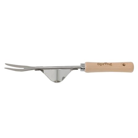 GARDEN HAND WEEDER WITH WOODEN HANDLE SPRING HT03119