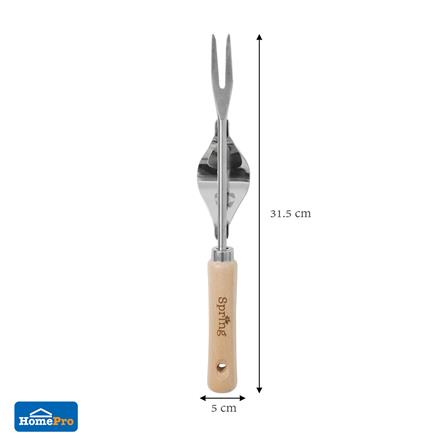 GARDEN HAND WEEDER WITH WOODEN HANDLE SPRING HT03119