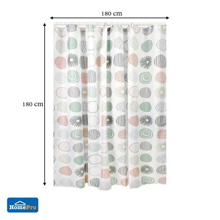 MOYA POLYESTER SHOWER CURTAIN ACS23465A 180X180CM