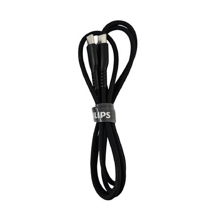PHILIPS USB-C TO C SILICON CABLE 1.2M DLC8601B BLACK