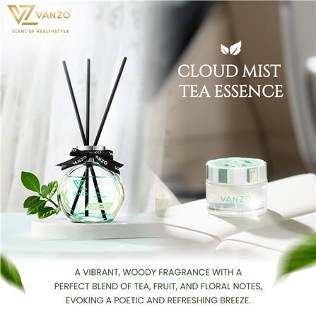 VANZO REED DIFFUSER CLOUD MIST TEA ESSENCE 120ML