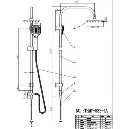 MOYA RAIN SHOWER SS304 832-4AA