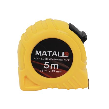 5M MEASURING TAPE WITH LOCK PLASTIC ABS MATALL