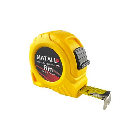 8M MEASURING TAPE WITH LOCK PLASTIC ABS MATALL