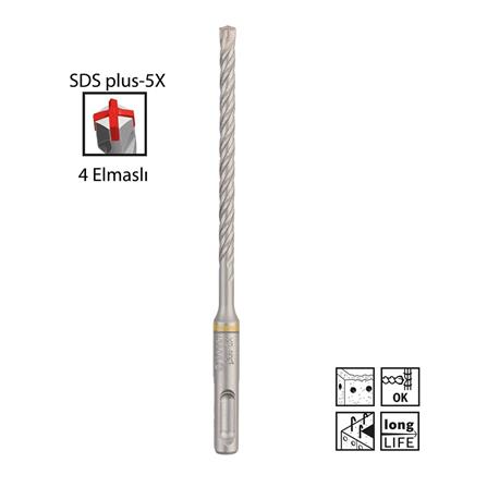 CONCRETE DRILL BIT BOSCH SDS PLUS-5X 6x100/160MM 2608833778