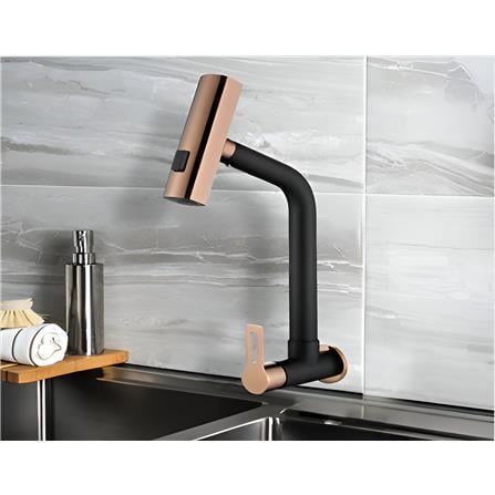 MD WALL KITCHEN SINK TAP TF-SPNL-MGD BLACK GOLD