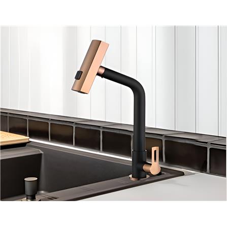 MD PILLAR KITCHEN SINK FAUCET TF-SPNL-MGD BLACK GOLD