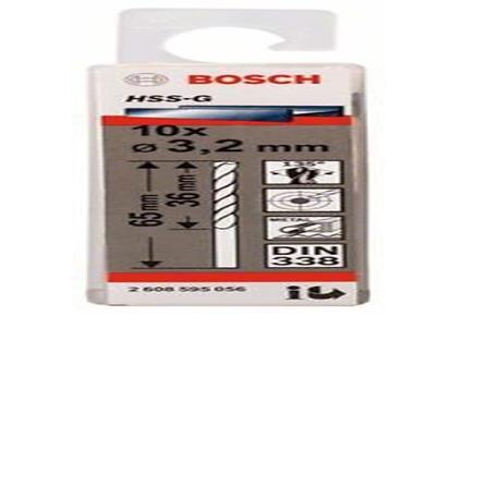 METAL DRILL BIT BOSCH 3.2MM 10EA/PACK