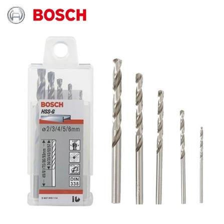 METAL DRILL BIT BOSCH MIXED 5EA/PACK (2-6MM)