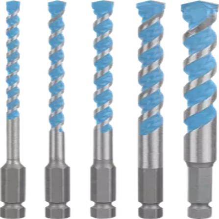 MULTI CONSTRUCTION DRILL BIT SET BOSCH HEX-9 5PCS/PACK