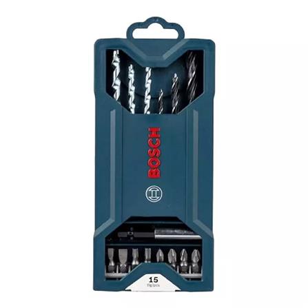 DRILL BIT AND SCREWDRIVER BIT SET BOSCH X-LINE MINI 15EA/SET