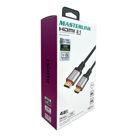 MASTERLINK CBL-MSLUHD213M HDMI CABLE 8K V2.1 3M 24K GOLD-PLATED