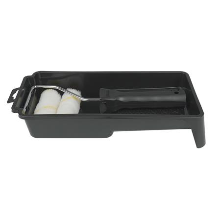 MATALL PAINT TRAY SET WITH 4" ROLLER & 5.5" TRAY BLACK