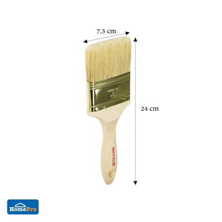 MATALL 3.0" SYNTHETIC BRUSH WOODEN HANDLE WHITE